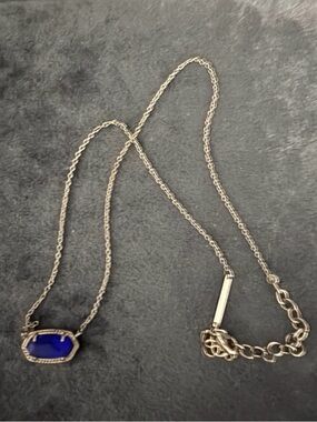 Kendra Scott Elisa Necklace with Cobalt Blue Stone